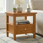 SIMPLIHOME Warm Shaker Solid Wood 20 inch Wide Rectangle Transitional End Side - Image 2