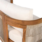 Christopher Knight Home Nesbit 4 Pieces Conversation Set, Acacia Wood Chat Set - Image 13