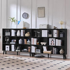 LEYAOYAO 10 Cube Bookshelf, 3 Tier Vintage 55" Wide Bookcase - Image 6