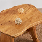 Natural Shape Solid Wood Tree Stump Stool 15"x12"x15" Cedar Root End Table - Image 3