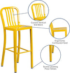 Flash Furniture Gael Commercial Grade 2 Pack 30" High Yellow Metal - Image 7