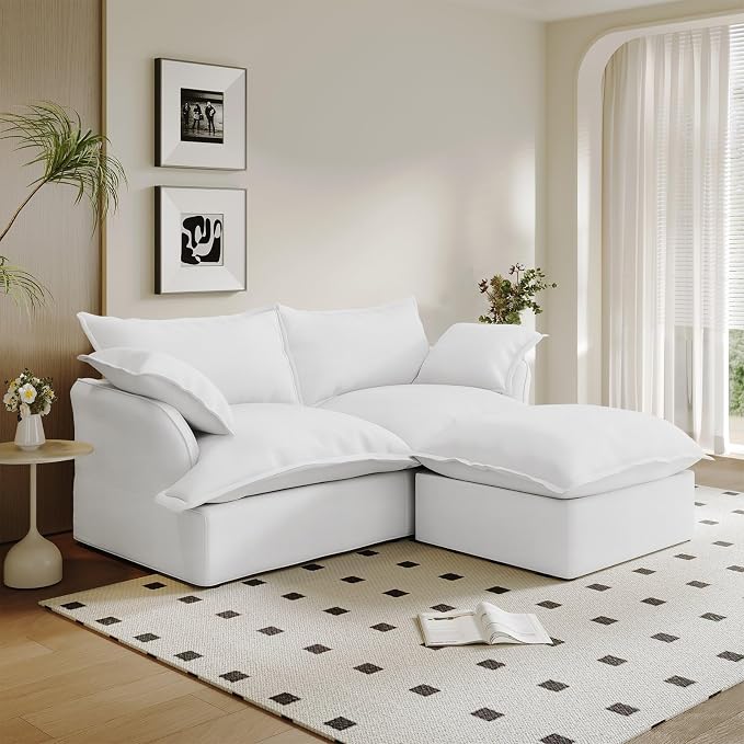 Waterproof Cloud Couch, 2 Seat L Shape Stain Resistant Modular Sectional Couch - Image 6
