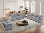 HAOMARKETS Corduroy Sofa Set, Upholstered Loveseat and 3-Seater Couch Set of 2 - Image 6