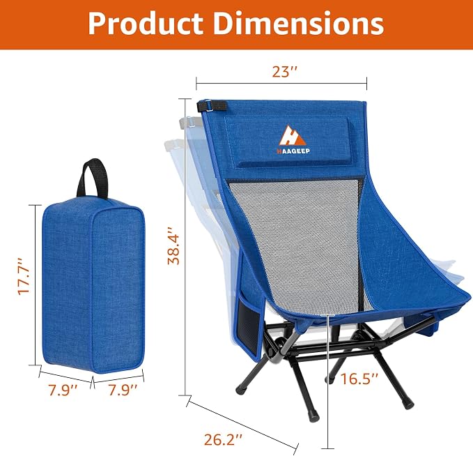 Armless Rocking Camping Chair for Adults, Portable Folding Outdoor Rocker - Image 3