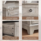 Joaxswe Farmhouse 5 Drawer Dresser - Image 5