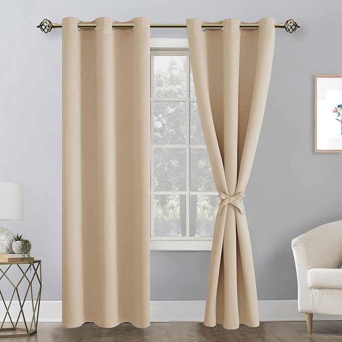 Blackout Curtains for Bedroom, 42 x 84 Inches Long, 2 Panels | Thermal - Image 8