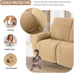 ALIECOM 100% Waterproof Recliner Sectional Couch Covers L Shape Stretch Corner - Image 6