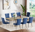 Henf 63"-79" Dining Table Set for 8, 9 Pieces Extendable Dining Table and 8 by Henf