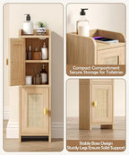Akxomel Rattan Small Bathroom Cabinet - Image 7