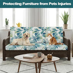 CALBODE 12 Pcs Stretch Sofa Chair Seat Cushion Covers, Breathable, Botanical - Image 6