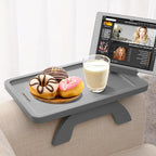 SINWANT Couch Armrest Table, Bamboo Couch Arm Table 360° Phone Holder, Foldable by SINWANT