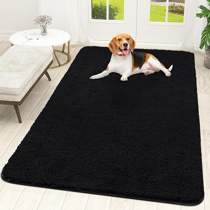 OLANLY Dog Door Mat for Muddy Paws 59x35, Super Absorbent Chenille Mud Mat | by OLANLY