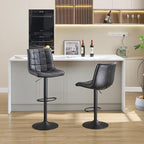 FIRAVOE Bar Stools Set of 2, Adjustable Counter Height Bar Stools 24"-33" - Image 8