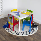 Humble Crew Kids Wooden Table and 4 Chairs Set, and Snack Time - Image 2