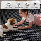Hallway Runner Rug Woven Washable Long Kitchen Runner Black 2x5 ft | Boho Soft - Image 4