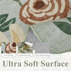 DUKINO 3x5 Area Rugs, Non Slip Floral Washable Rug - Image 8
