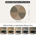 Lahome Enfys Modern Rainbow Round Entryway Rug 4ft, Circle Easy Jute Rug - Image 2