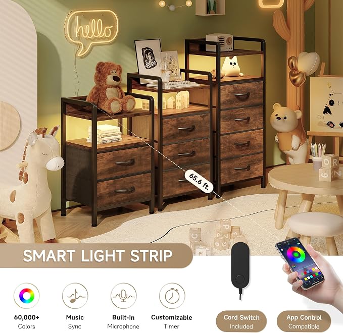 Lazzanto Night Stand Bedside Table Bedroom - Image 4