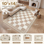 cotiled Boho 10x14 Area Rug for Living Room: Large Moroccan Washable Rug | - Image 7