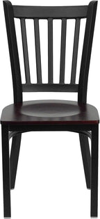 Flash Furniture HERCULES Series Black Vertical Back Metal Restaurant Chair - Image 6