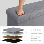 43 Inches Folding Storage Ottoman Bench - Image 4