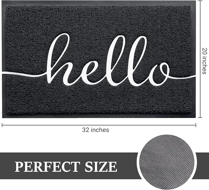 Door Mat Welcome Mat Floor Mat for Entryway, High Traffic Areas | Low Profile - Image 3