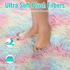 Vibrant Rainbow Rug 3x5 Ft, Bedside Preppy Dorm Area Rug - Image 3