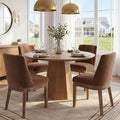 RIVOVA Modern Dining Chairs Set of 4, Comfortable Velvet Fabric Upholstered by RIVOVA
