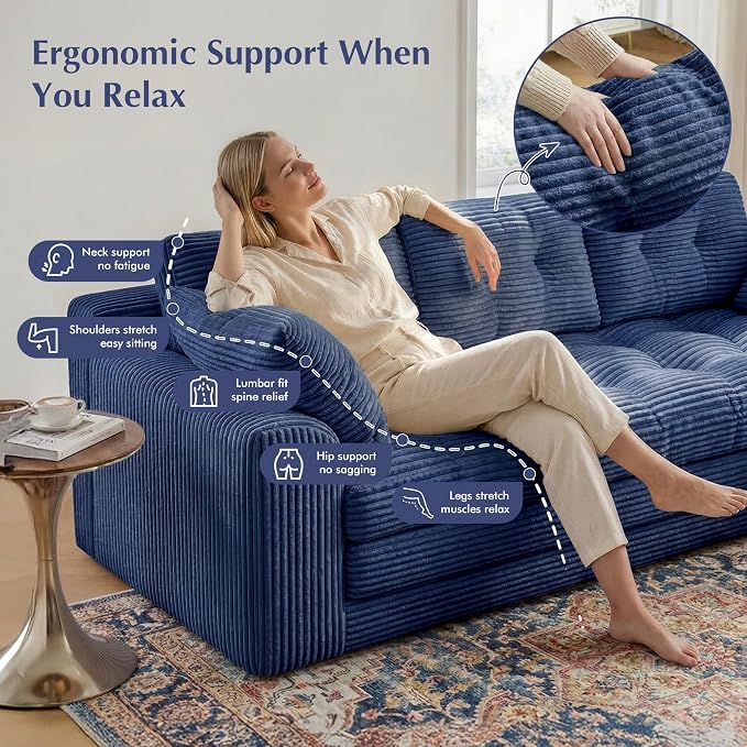 Homkdom Convertible Loveseat Sleeper, Space-Saving Folding Sofa Bed - Image 4