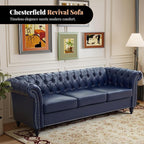 LEVNARY Chesterfield Sofa, 3 Seater Tufted Couch - Image 7