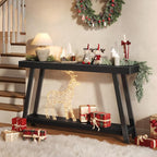 Huuger Console Table with Charging Station, USB-C Port, 2 Tiers Entryway Table - Image 6
