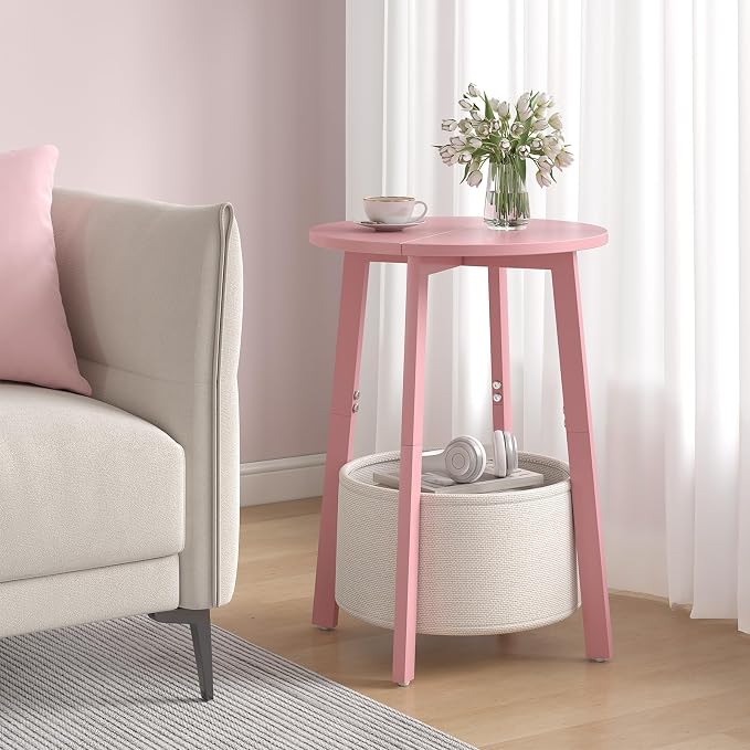 sthmec Small Round Side End Table Set of 2 - Image 2