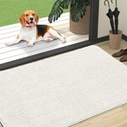 OLANLY Dog Door Mat for Muddy Paws 47x32, Super Absorbent Chenille Mud Mat | by OLANLY