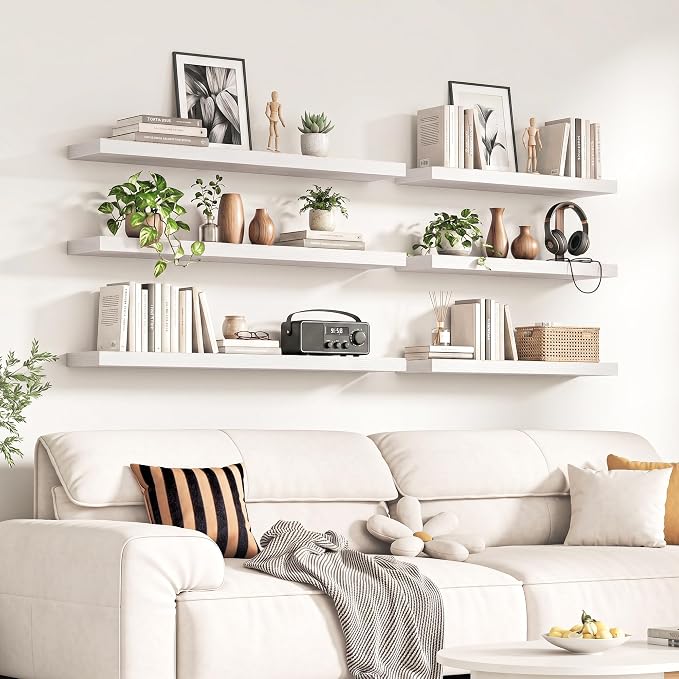 Fun Memories 72Inch Long Floating Shelves, 8 Inch Deep Shelves - Image 2