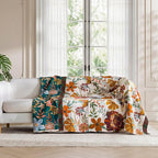 LUTBM Boho Throw Blanket for Bed 100% Cotton Soft Breathable Quilt Floral - Image 5