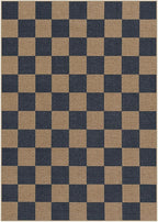 Lahome Checkered Easy Jute Living Room Rugs, 5x7 Outdoor Patio Rug Washable | - Image 7