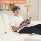 EASE MOOSE Modern 3 Seat Sectional Modular Sofa, FSC Certified Chenille Comfty - Image 5