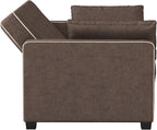 Serta Ainsley Loveseat with Pull Out Sleeper Microfiber Java Full - Image 10