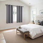 MIULEE Blackout Curtains for Bedroom 2 Panels 40 x 63 Inch Long Light Gray | - Image 6