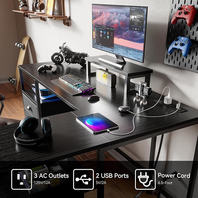 Furologee L Shaped Gaming Desk - Image 5