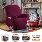 VANSOFY Recliner Chair Cover, 3-Pieces Stretch Recliner Covers - Image 4