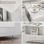 39" High Gloss Wood Coffee Table - Image 4