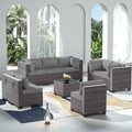 Outdoor Patio Furniture Set, 9 Pieces Outdoor Sectional Furniture Patio Set by ASJMR