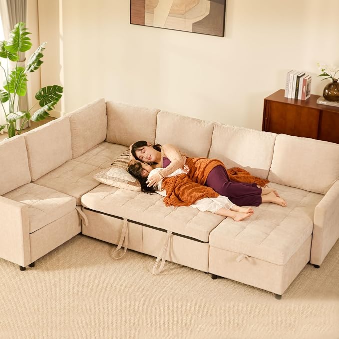 GOSUHI 107" Sleeper Sofa, Set of Modular Pieces - Image 6