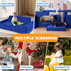 12 Pcs Modular Kids Play Couch – Premium Soft Foam, Removable Cover, - Image 7