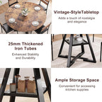 Jocoevol Round Dining Table for 4, Kitchen Dining Room Circle Dinner Pedestal - Image 5