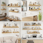 fuqing Floating Shelves for Wall, Wall Mounted Wood Floating Shelf - Image 7