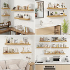 fuqing Floating Shelves for Wall, Wall Mounted Wood Floating Shelf - Image 7