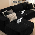 ovios 104" Cloud Boneless Couch - Image 3