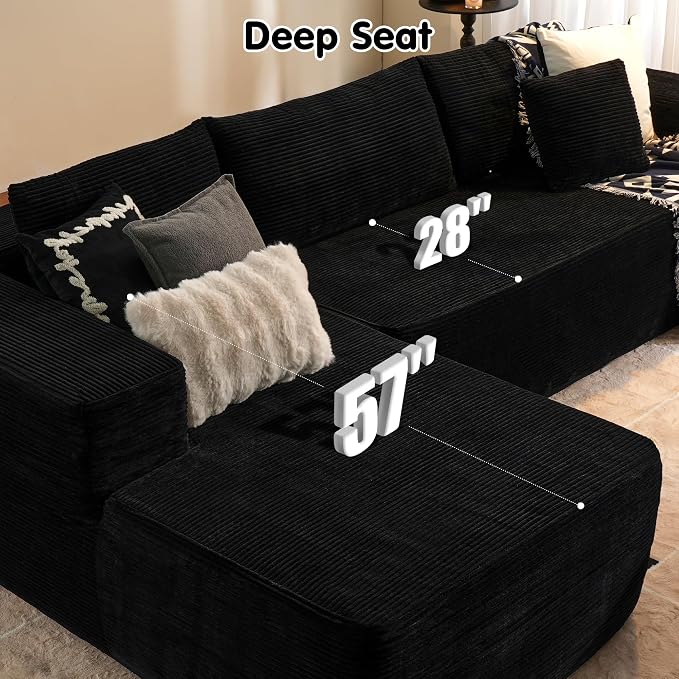 ovios 104" Cloud Boneless Couch - Image 3